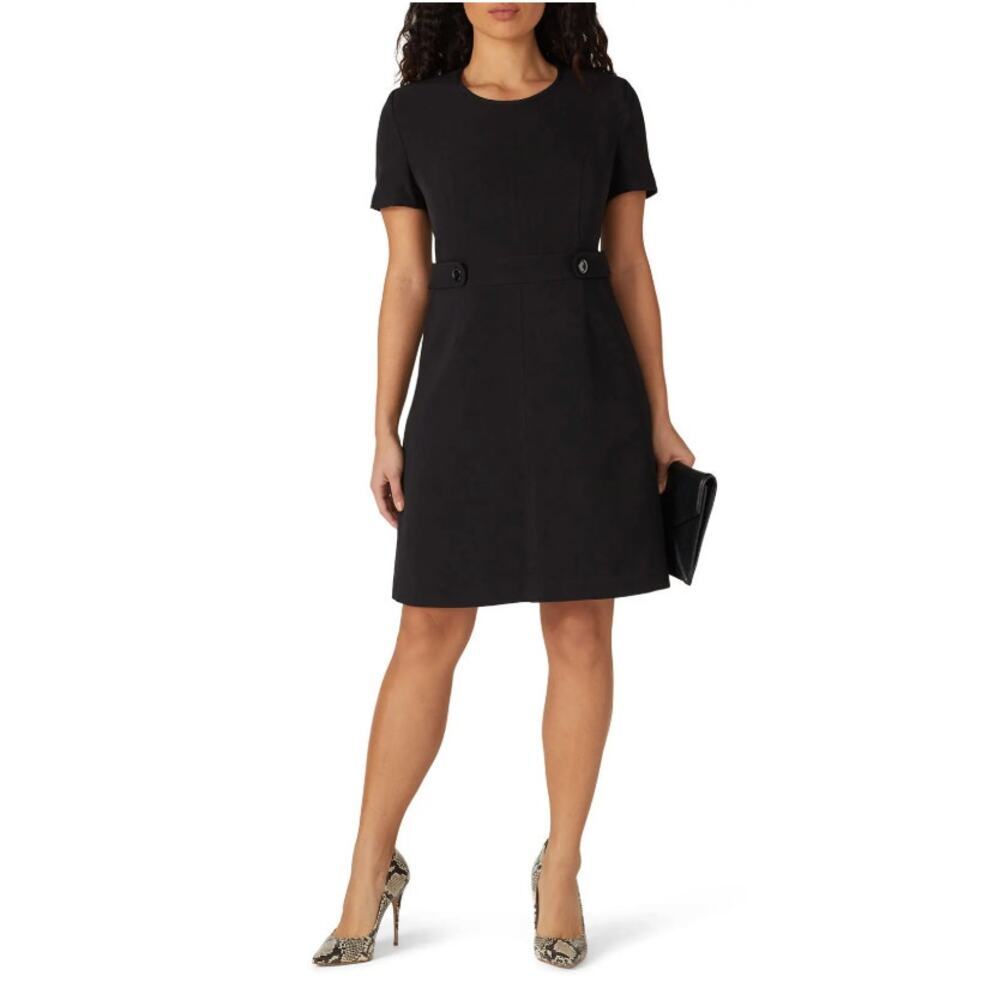 Toccin Black Button Dress Size 4
